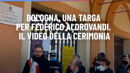 Bologna, una targa per Federico Aldrovandi. Il video della cerimonia