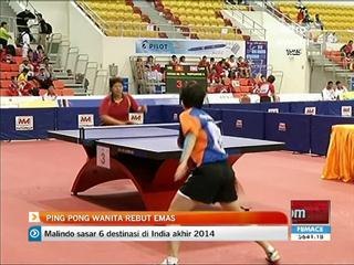 Ping pong wanita rebut emas