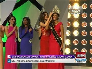 Sabrina Beneett dinobat Ratu Universe Malaysia 2014