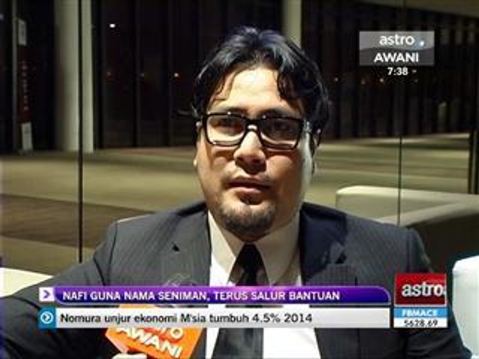 Nafi guna nama SENIMAN, terus salur bantuan