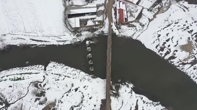 BALIKESİR - Drone - Kar Nergis Çayı çevresini beyaza bürüdü