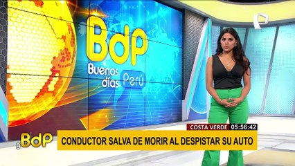 Miraflores: auto se despista en la Costa Verde y conductor salva de morir
