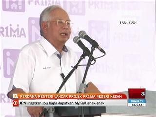 Perdana menteri lancar projek PR1MA negeri Kedah