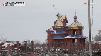 Heavy fighting leaves much of Volnovakha in ruins