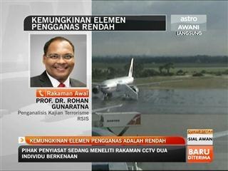 Kemungkinan elemen pengganas adalah rendah