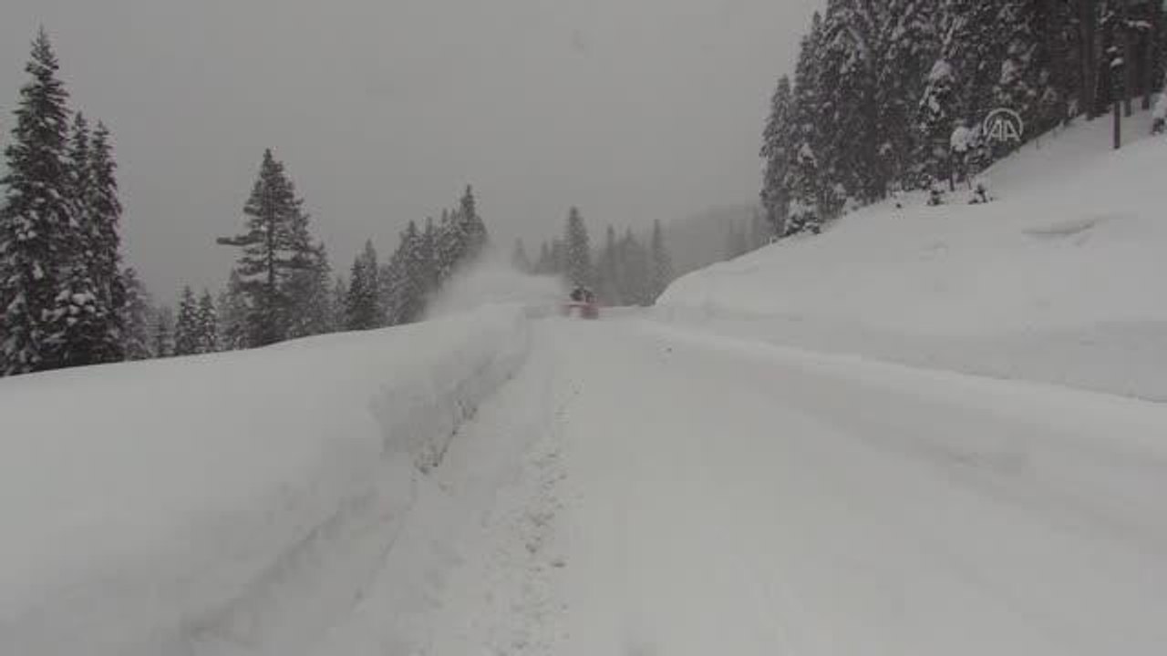 KASTAMONU - Ilgaz Dağı'nda kar ve sis etkili oluyor