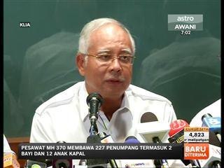 Sidang media Perdana Menteri berkenaan MH370