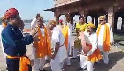 किशोरसागर तालाब की पाल पर चंग की धमाल