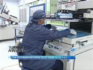 Feb 2014 manufacturing sales grow 16.1% Y-O-Y