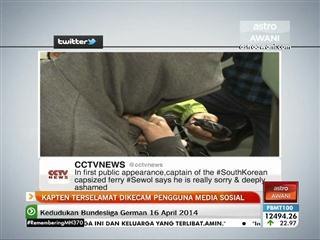 Kapten terselamat dikecam pengguna media sosial