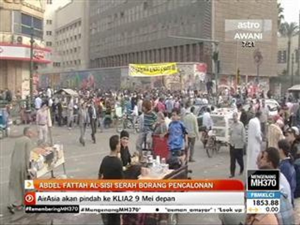 Abdel Fatah Al-Sisi serah borang pencalonan