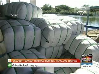 Seludup pakaian terpakai bernilai RM90,000 tumpas