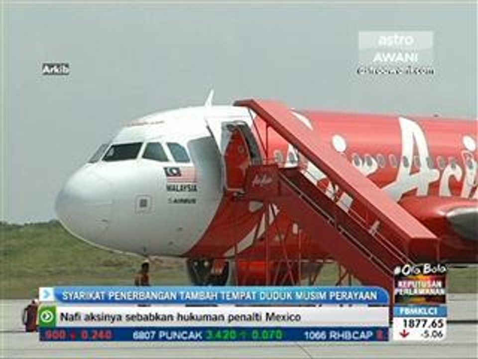 Syarikat penerbangan tambah tempat duduk musim perayaan