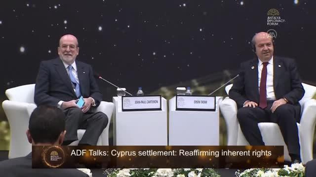 Son dakika haber | KKTC Cumhurbaşkanı Ersin Tatar, Antalya Diplomasi Forumunda konuştu (1)