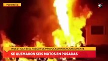 Se quemaron seis motos en Posadas