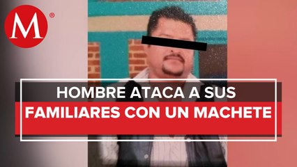 Agresor ataca a sus familiares con un machete en Acatlán, Hidalgo