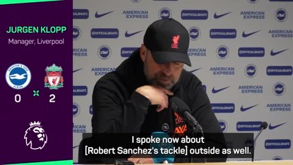 Скачать видео: Klopp questions 'clear and obvious' VAR rule after Sanchez tackle