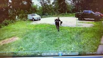 Vehicle Starts Rolling Backward After Mom Unloads Kids