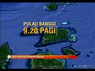 Bot nelayan hampir karam di Sabah