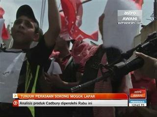 Tunjuk perasaan sokong mogok lapar