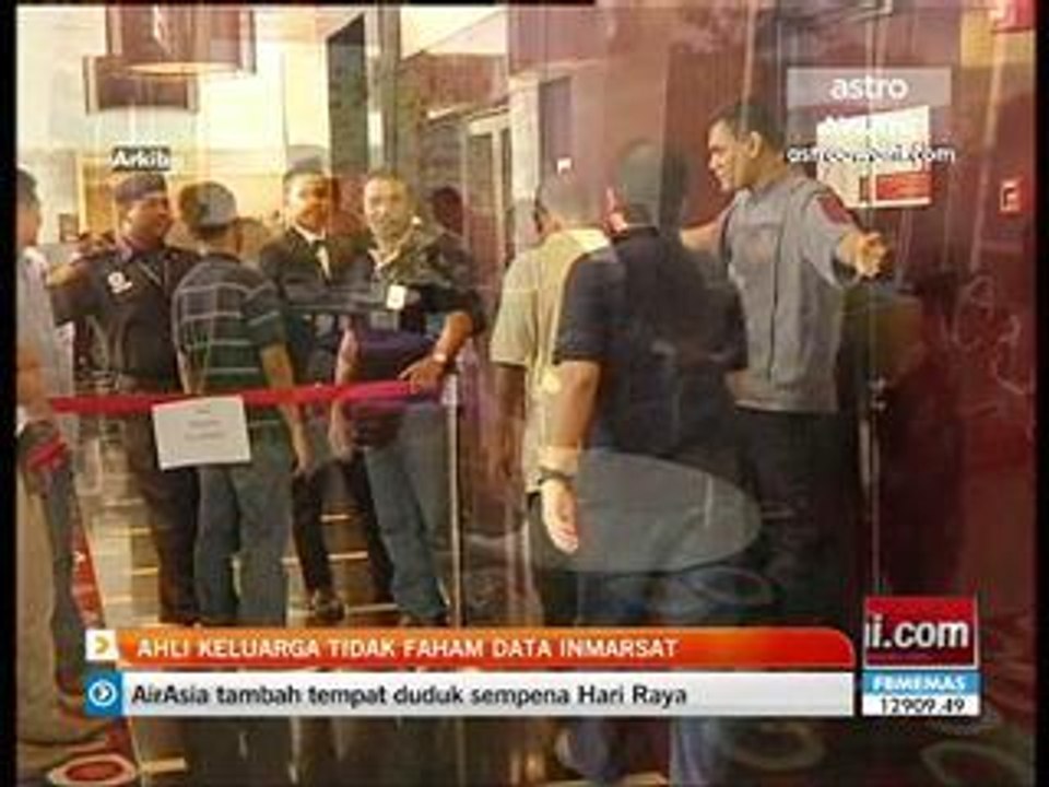 Ahli keluarga tidak faham data Inmarsat