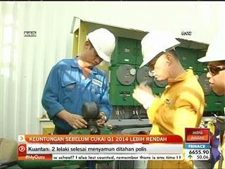 Keuntungan sebelum cukai Q1 2014 lebih rendah