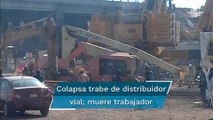 Muere trabajador tras colapsar trabe en obra de distribuidor vial Lago de Guadalupe-Texcoco