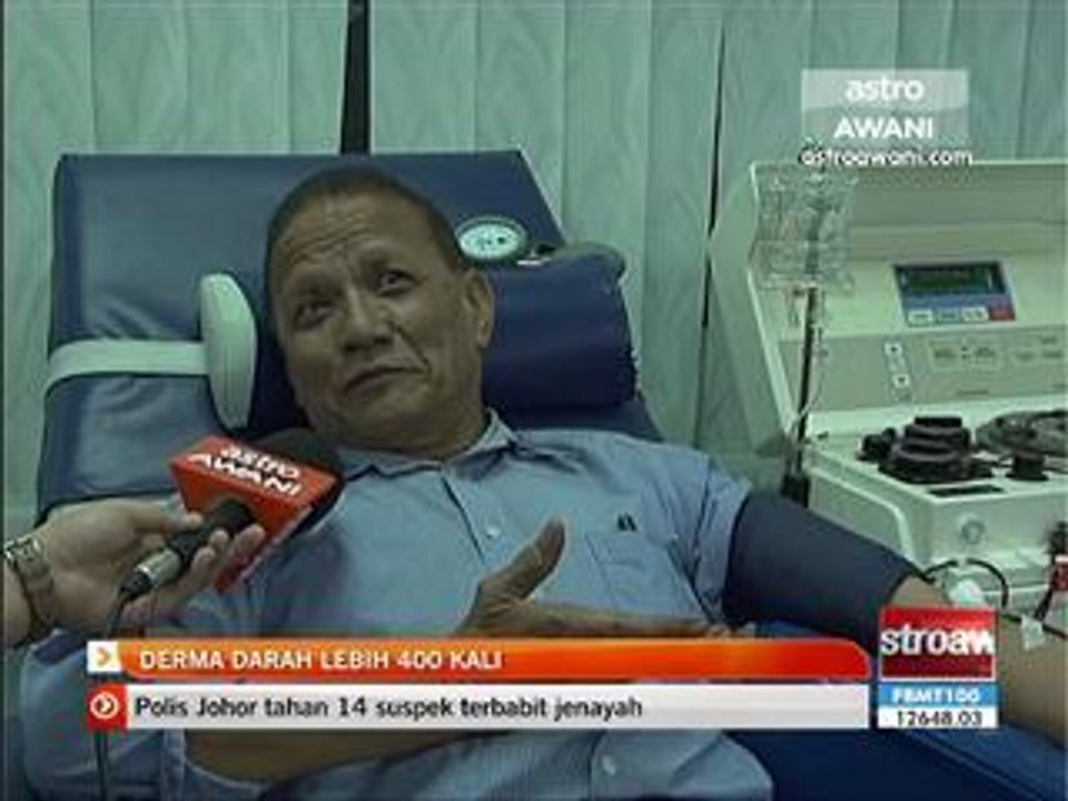 Derma darah lebih 400 kali