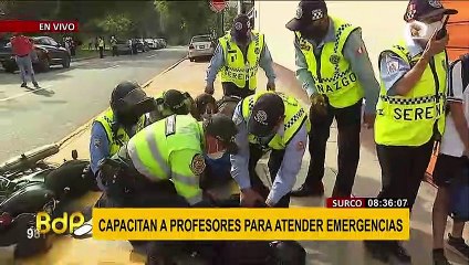 Capacitan a profesores y alumnos de Surco en primeros auxilios y defensa civil
