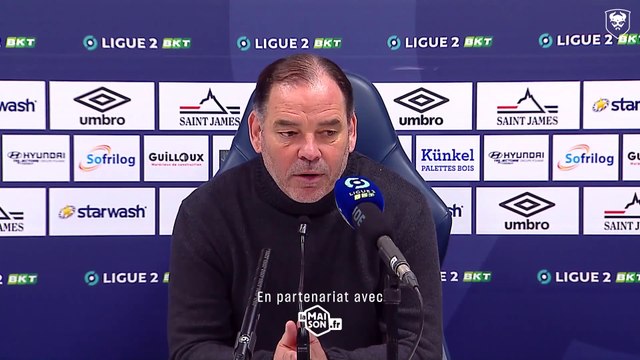 J28 Ligue 2 BKT : la réaction de Stéphane Moulin après SMCaen 4-1 Toulouse FC
