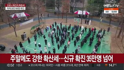 주말에도 강한 확산세…신규 확진 35만명 넘어