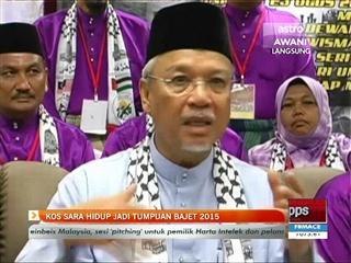 Kos sara hidup jadi tumpuan Bajet 2015