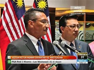 Ketua-ketua agama dihantar ke Amsterdam