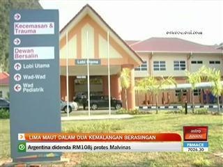 5 maut dalam 2 kemalangan berasingan