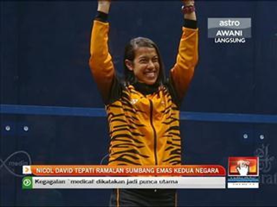 Nicol David tepati ramalan sumbang emas kedua negara