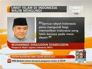 Fatwa wajib umat Islam Indonesia mengundi