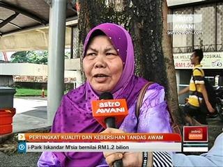 Pertingkat kualiti dan kebersihan tandas awam