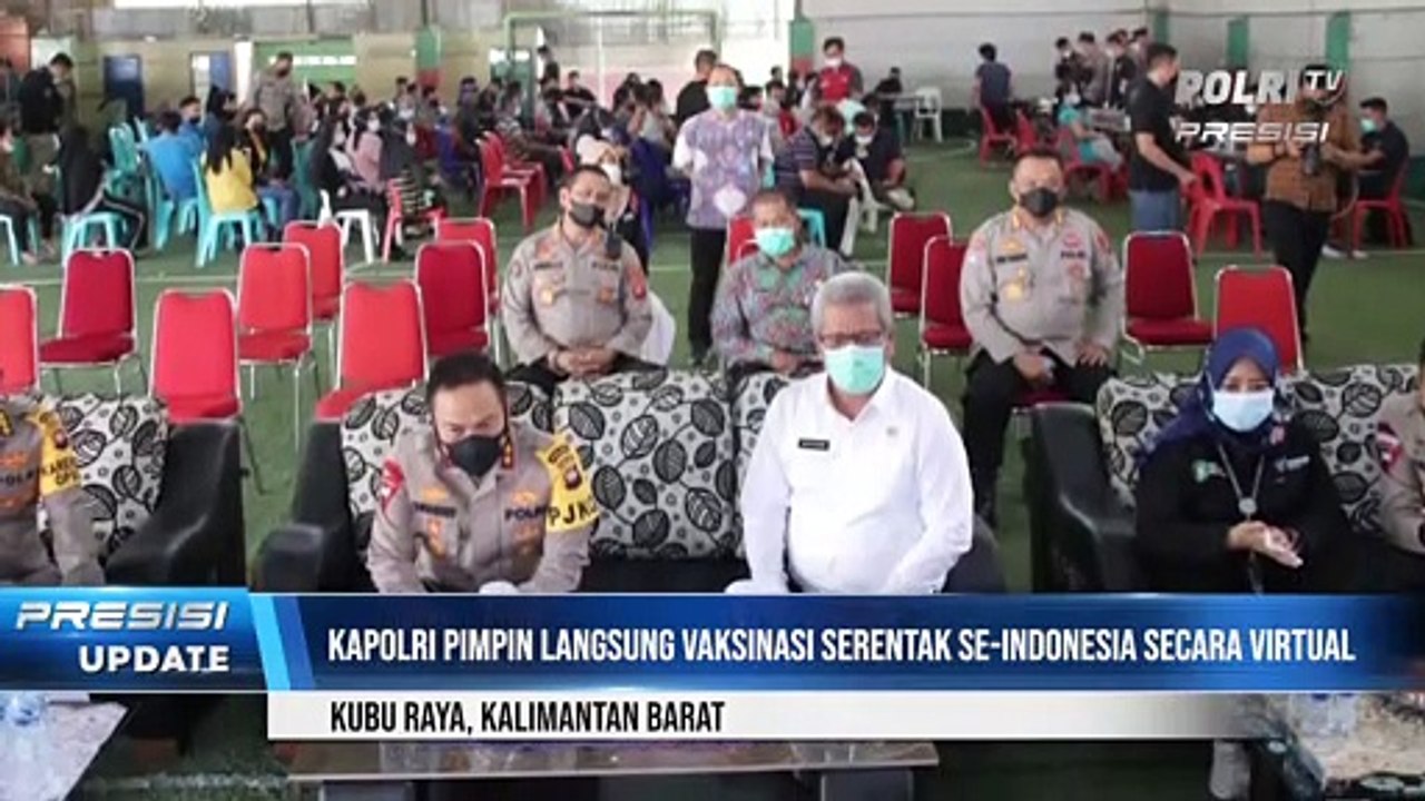 Kapolda Kalbar Hadiri Vaksinasi Serentak Seluruh Indonesia Secara Virtual