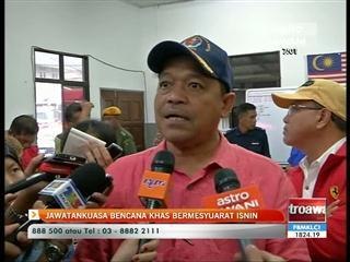 Jawatankuasa bencana khas bermesyuarat Isnin