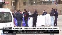 Marseille : Plusieurs policiers attaqués au couteau face à la Mairie centrale, sur le Vieux Port, par un homme qui a ensuite été abattu - Un des policiers a été blessé