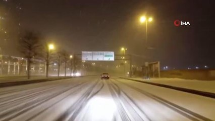 İstanbul kara teslim oldu, kimi yolda kaldı kimi drift yaptı