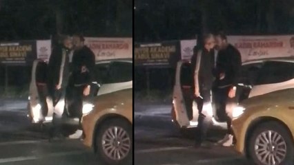 Sarıyer'de bıçaklı trafik magandası taksici kamerada 