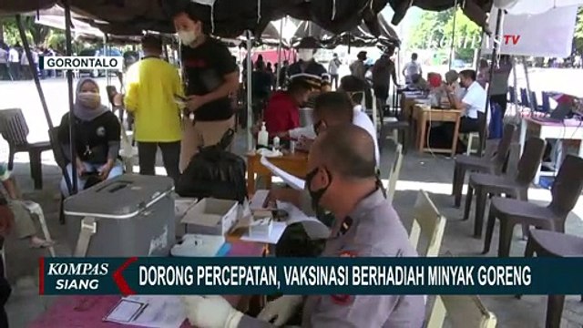 Polres Gorontalo Kota Hadiahkan Minyak Goreng & Beras bagi Warga yang Mau Divaksin