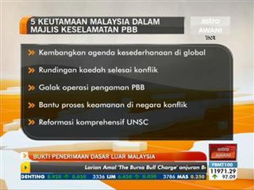 Bukti penerimaan Dasar Luar Malaysia