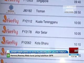 Johor yakin capai 3.5 juta pelancong dengan laluan Firefly