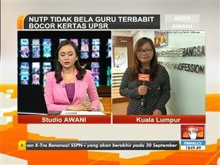 NUTP tidak bela guru terlibat bocor kertas UPSR