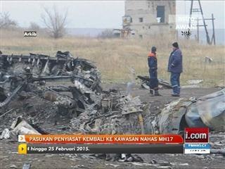 Pasukan penyiasat kembali ke kawasan nahas MH17