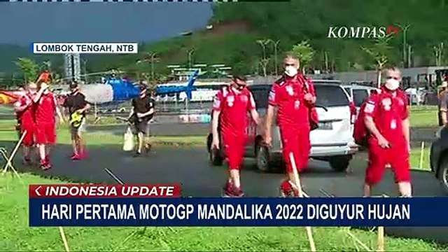 Sempat Diguyur Hujan di Hari Pertama, Permukaan Sirkuit Mandalika Basah