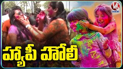Holi Celebrations With DJ Dance In Warangal _ V6 News