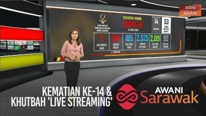 AWANI Sarawak [12/04/2020] - Kematian ke-14, kebenaran operasi & khutbah 'live streaming'